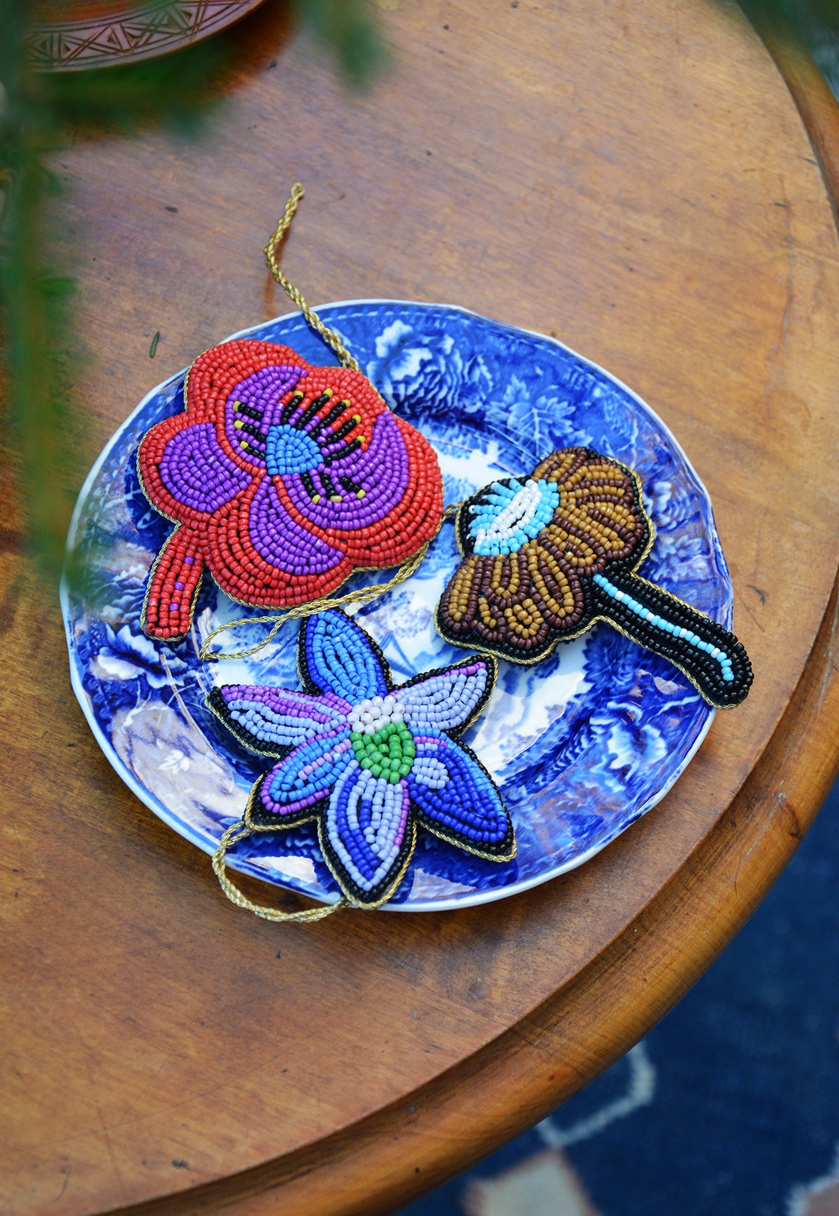 Starflame + Pink Leaf Flower, Ornament Gift Set