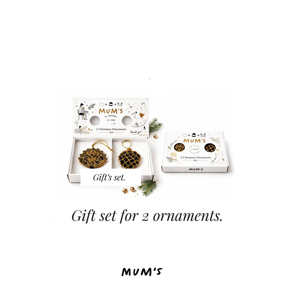 Pink Buttercup + Gold Flower, Ornament Gift Set