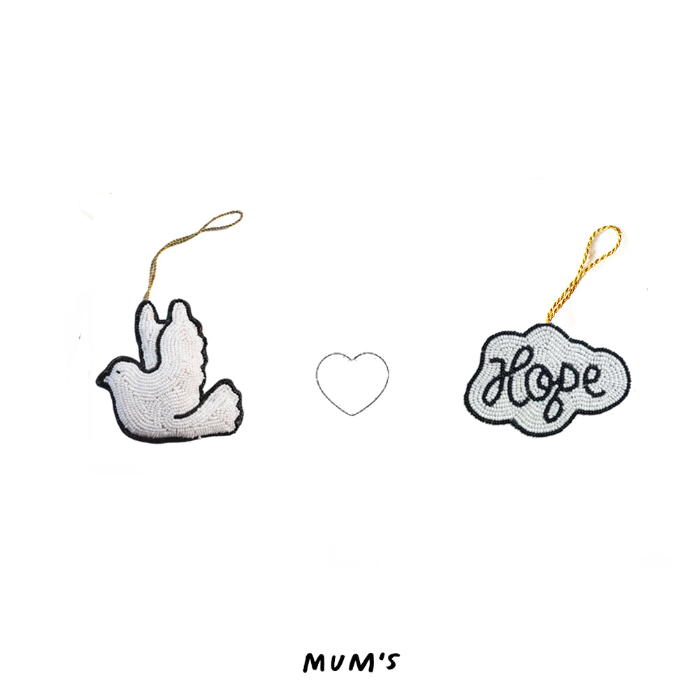 Peace Dove + Hope Cloud, Ornament Gift Set