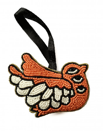 DECORATION BIRD orange Ricardocavolo mums HR DECORATION BIRD orange Ricardocavolo mums HR