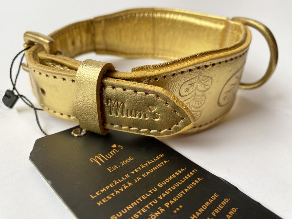 GOLD collar dog koira panta kulta  mums luksushaukku HR GOLD collar dog koira panta kulta  mums luksushaukku HR