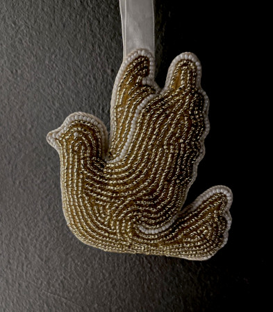 DOVE peace gold rauha lintu kyyhky kulta deco mums hr DOVE peace gold rauha lintu kyyhky kulta deco mums hr