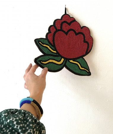 FLOWER Art taide relief reliefi MUMS red HR FLOWER Art taide relief reliefi MUMS red HR