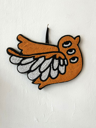 ORANGE BIRD wallart taide eettinen lintu mums HR ORANGE BIRD wallart taide eettinen lintu mums HR
