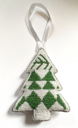 TREE green white MUMS Christmas deco HR TREE green white MUMS Christmas deco HR