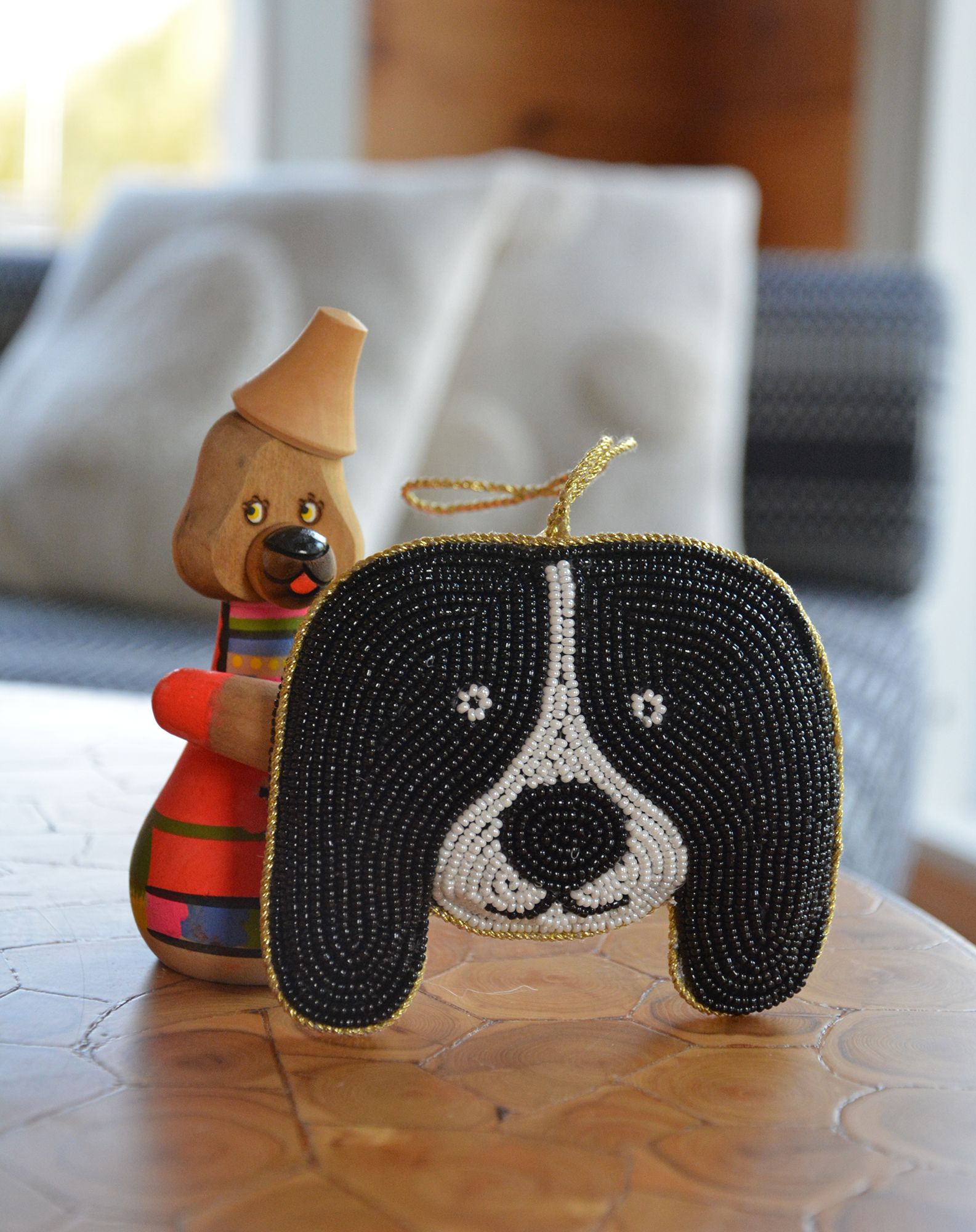 Söpö Hertta haukku joulukoriste