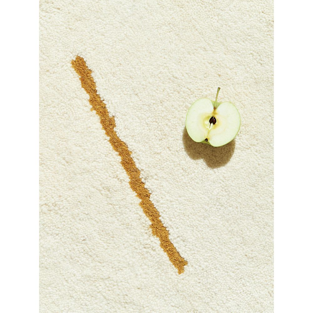 Eco luxury wool rug as part of a colorful Nordic minimalist and simple home interior.  Design by Finnish Graphic designer and multitalented Tomi Leppänen. handmade ethically, knot by knot, by Mum's artisans in India. Fair trade and socially responsible design.